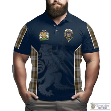 Baillie Dress Tartan Men's Polo Shirt with Family Crest and Lion Rampant Vibes Sport Style