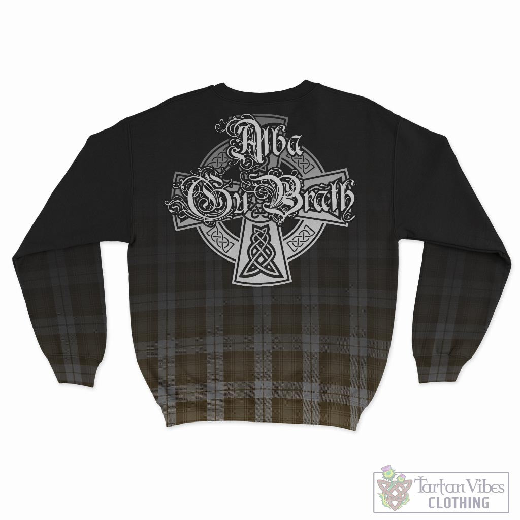 Tartan Vibes Clothing Baillie Dress Tartan Sweatshirt Featuring Alba Gu Brath Family Crest Celtic Inspired