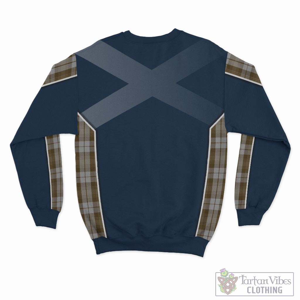 Tartan Vibes Clothing Baillie Dress Tartan Sweatshirt with Family Crest and Scottish Thistle Vibes Sport Style