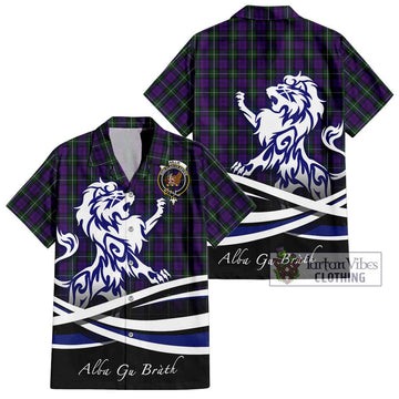 Baillie Highland Society Tartan Hawaiian Shirt with Alba Gu Brath Regal Lion Emblem Kid - Tartan Vibes Clothing