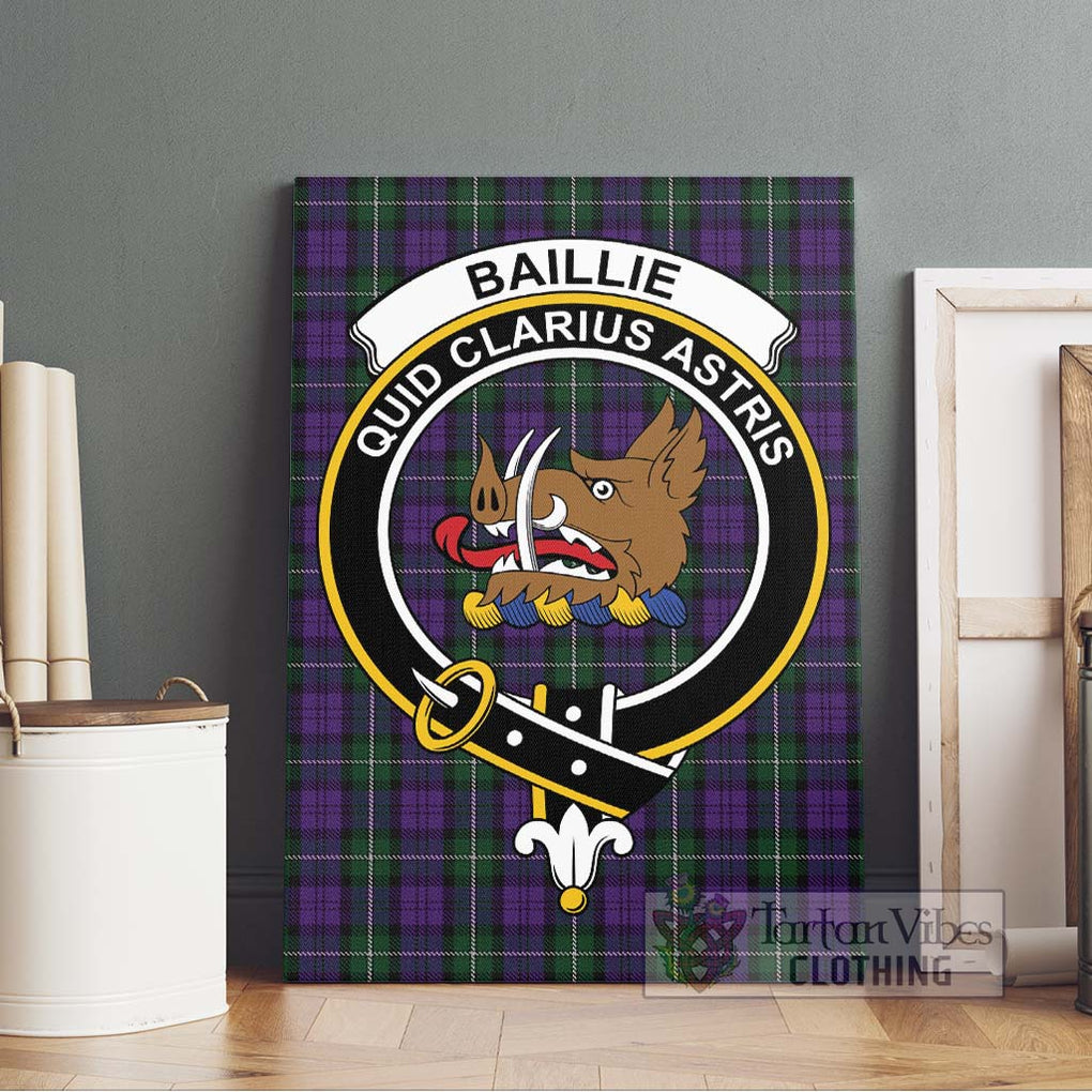 Baillie Highland Society Tartan Canvas Print Wall Art with Family Crest Without Frame - Tartan Vibes Clothing