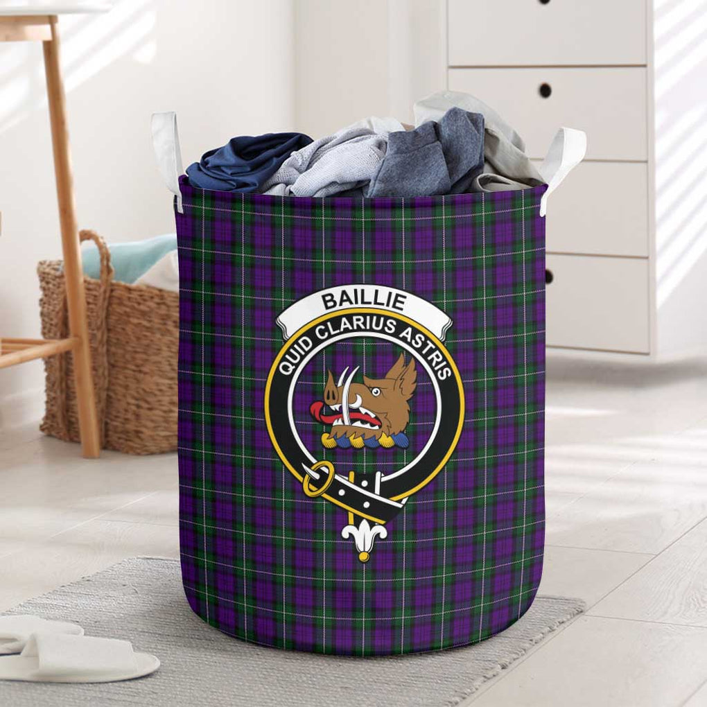 Baillie Highland Society Tartan Laundry Basket with Family Crest - Tartan Vibes Clothing