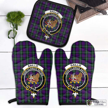 Baillie Highland Society Tartan Combo Oven Mitt & Pot-Holder with Family Crest - Tartan Vibes Clothing