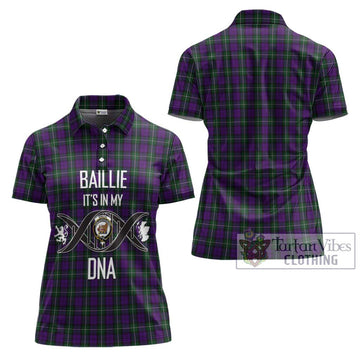 Baillie Highland Society Tartan Women's Polo Shirt with Family Crest DNA In Me Style - Tartan Vibes Clothing