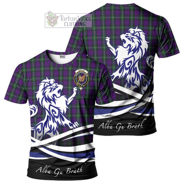 Baillie Highland Society Tartan Cotton T-shirt with Alba Gu Brath Regal Lion Emblem
