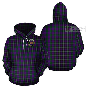 Baillie Highland Society Tartan Cotton Hoodie with Family Crest - Tartan Vibes Clothing