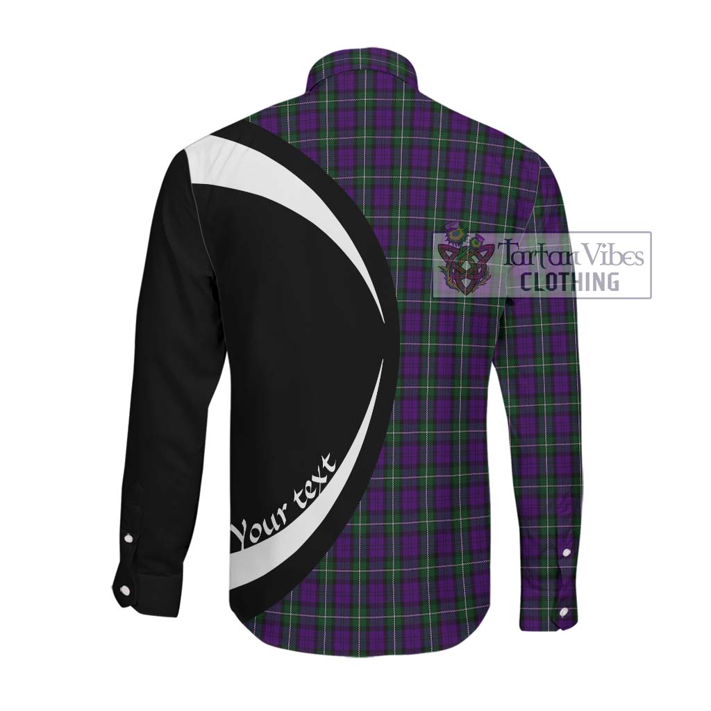 Baillie Highland Society Tartan Long Sleeve Button Up with Family Crest Circle Style Men's Shirt - Tartan Vibes Clothing