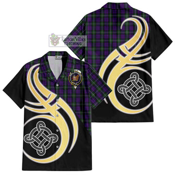 Baillie Highland Society Tartan Hawaiian Shirt with Family Crest and Celtic Symbol Style - Tartan Vibes Clothing