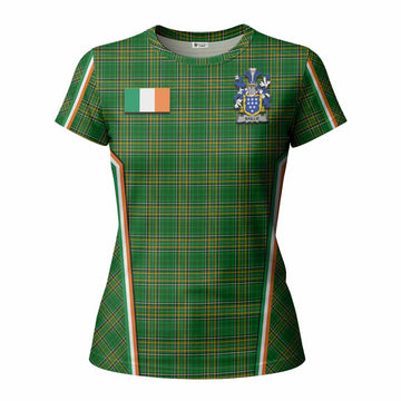 Baillie Irish Clan Coat of Arm Tartan Women T shirt Flag Style