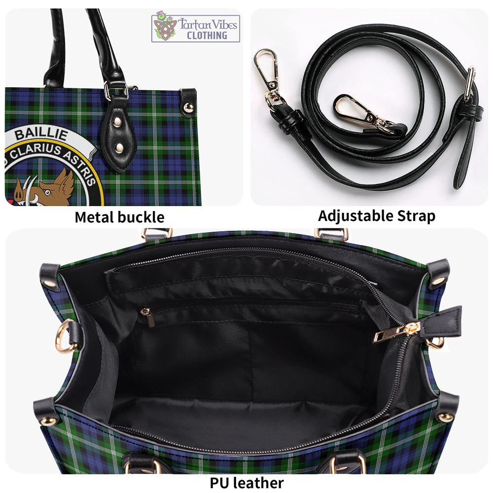 Baillie (Bailey) Tartan Luxury Leather Handbags with Family Crest - Tartan Vibes Clothing
