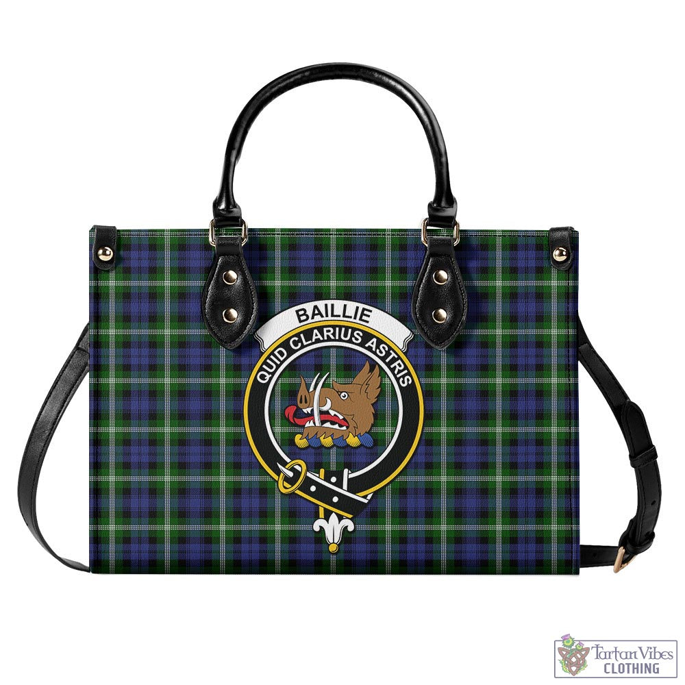 Baillie (Bailey) Tartan Luxury Leather Handbags with Family Crest - Tartan Vibes Clothing