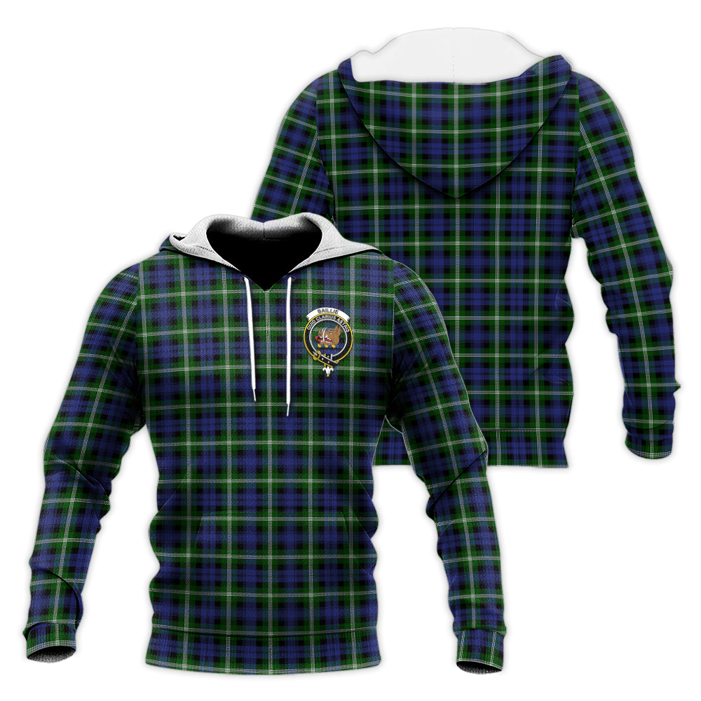 Baillie Modern Tartan Knitted Hoodie with Family Crest Unisex Knitted Hoodie - Tartanvibesclothing