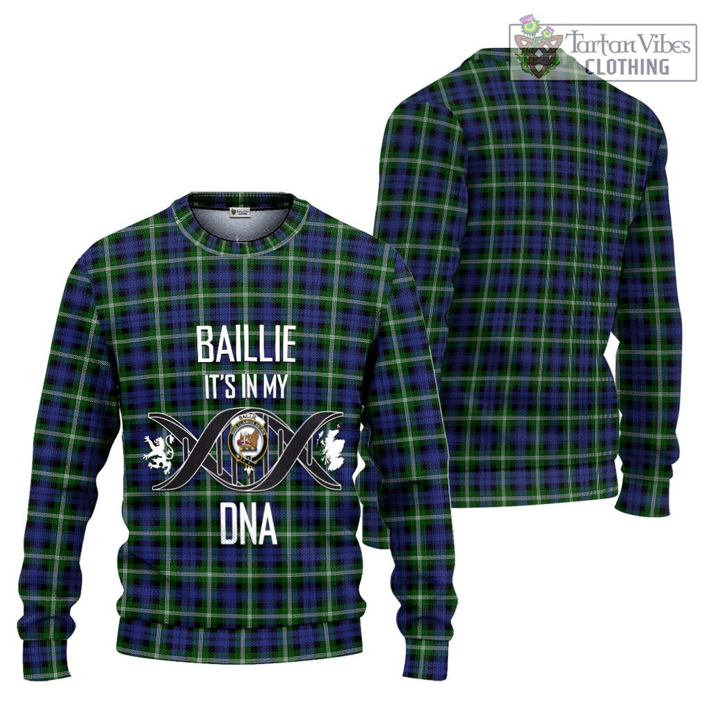 Baillie (Bailey) Tartan Ugly Sweater with Family Crest DNA In Me Style Unisex - Tartan Vibes Clothing