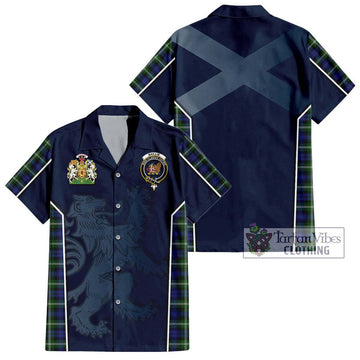 Baillie (Bailey) Tartan Hawaiian Shirt with Family Crest and Lion Rampant Vibes Sport Style Kid - Tartan Vibes Clothing