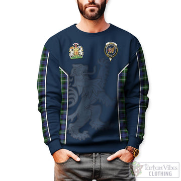 Baillie Modern Tartan Sweater with Family Crest and Lion Rampant Vibes Sport Style
