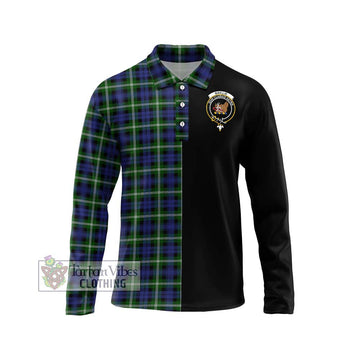 Baillie (Bailey) Tartan Long Sleeve Polo Shirt with Family Crest and Half Of Me Style Unisex - Tartan Vibes Clothing