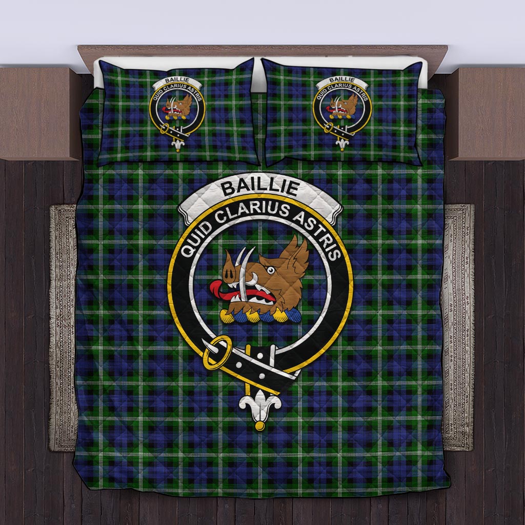 Baillie (Bailey) Tartan Quilt Bed Set with Family Crest King - Tartan Vibes Clothing