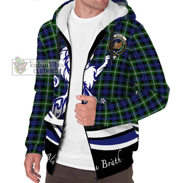 Baillie (Bailey) Tartan Sherpa Hoodie with Alba Gu Brath Regal Lion Emblem Unisex S - Tartan Vibes Clothing