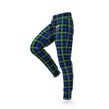 Baillie (Bailey) Tartan Joggers Pants with Family Crest S - Tartan Vibes Clothing