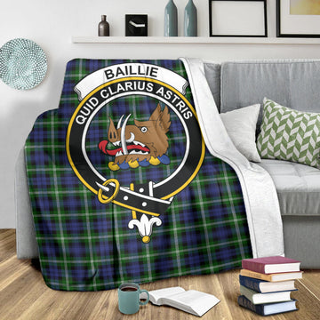 Baillie Modern Tartan Blanket with Family Crest