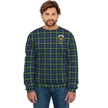 Baillie Modern Tartan Sweatshirt with Family Crest
