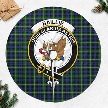 Baillie (Bailey) Tartan Christmas Tree Skirt with Family Crest 47*47 inch - Tartan Vibes Clothing