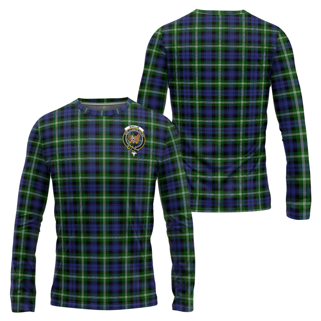 Baillie (Bailey) Tartan Long Sleeve T-Shirt with Family Crest Unisex - Tartan Vibes Clothing