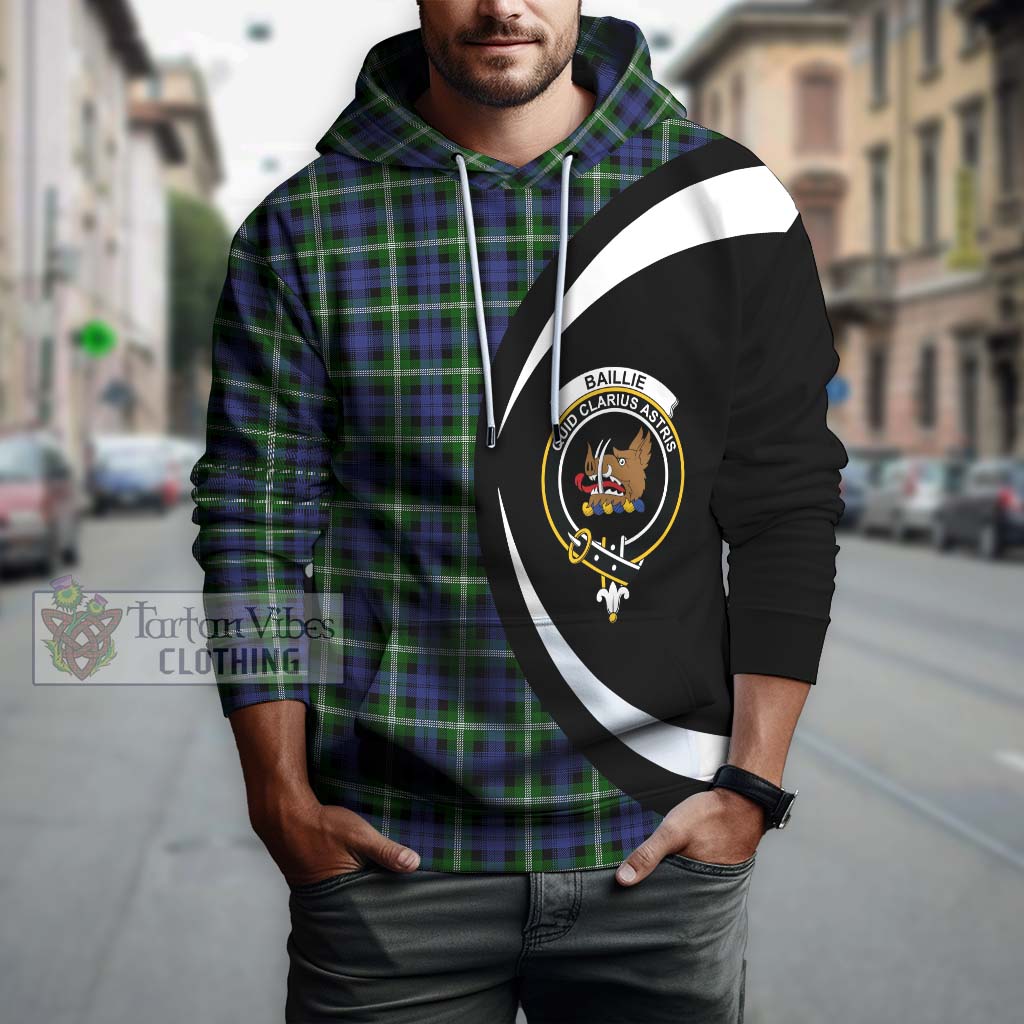 Baillie (Bailey) Tartan Hoodie with Family Crest Circle Style Zip Hoodie - Tartan Vibes Clothing