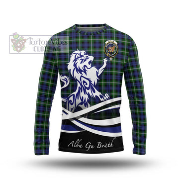 Baillie (Bailey) Tartan Long Sleeve T-Shirt with Alba Gu Brath Regal Lion Emblem Unisex - Tartan Vibes Clothing