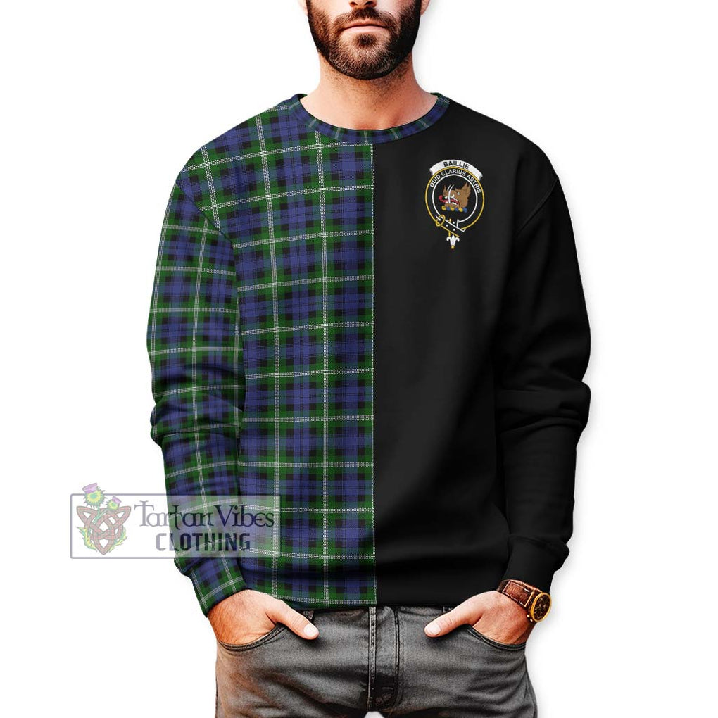 Baillie (Bailey) Tartan Sweatshirt with Family Crest and Half Of Me Style Unisex - Tartan Vibes Clothing