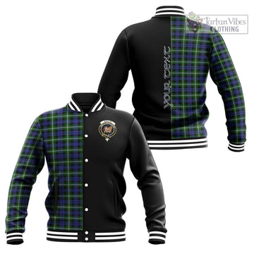 Baillie (Bailey) Tartan Baseball Jacket with Family Crest and Half Of Me Style Unisex - Tartan Vibes Clothing