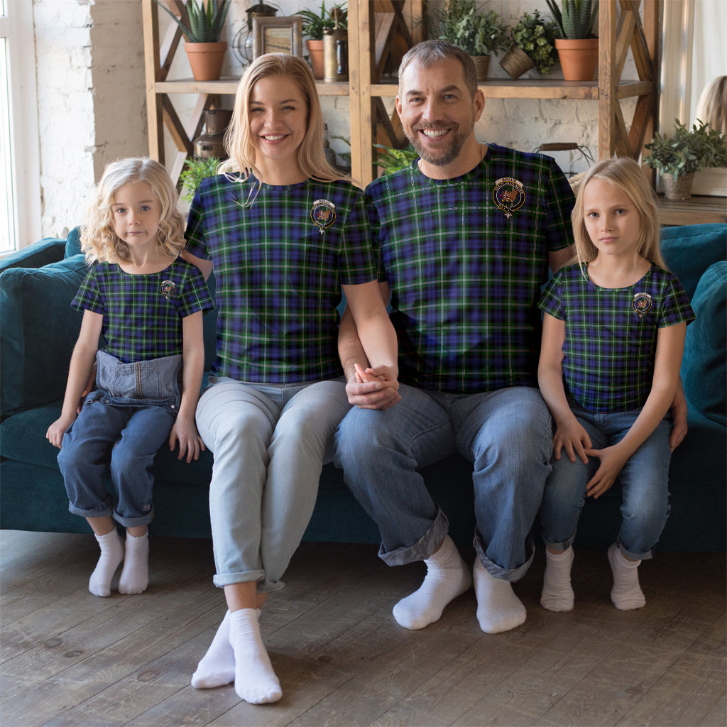 Baillie Modern Tartan T-Shirt with Family Crest Men's Shirt S - Tartanvibesclothing