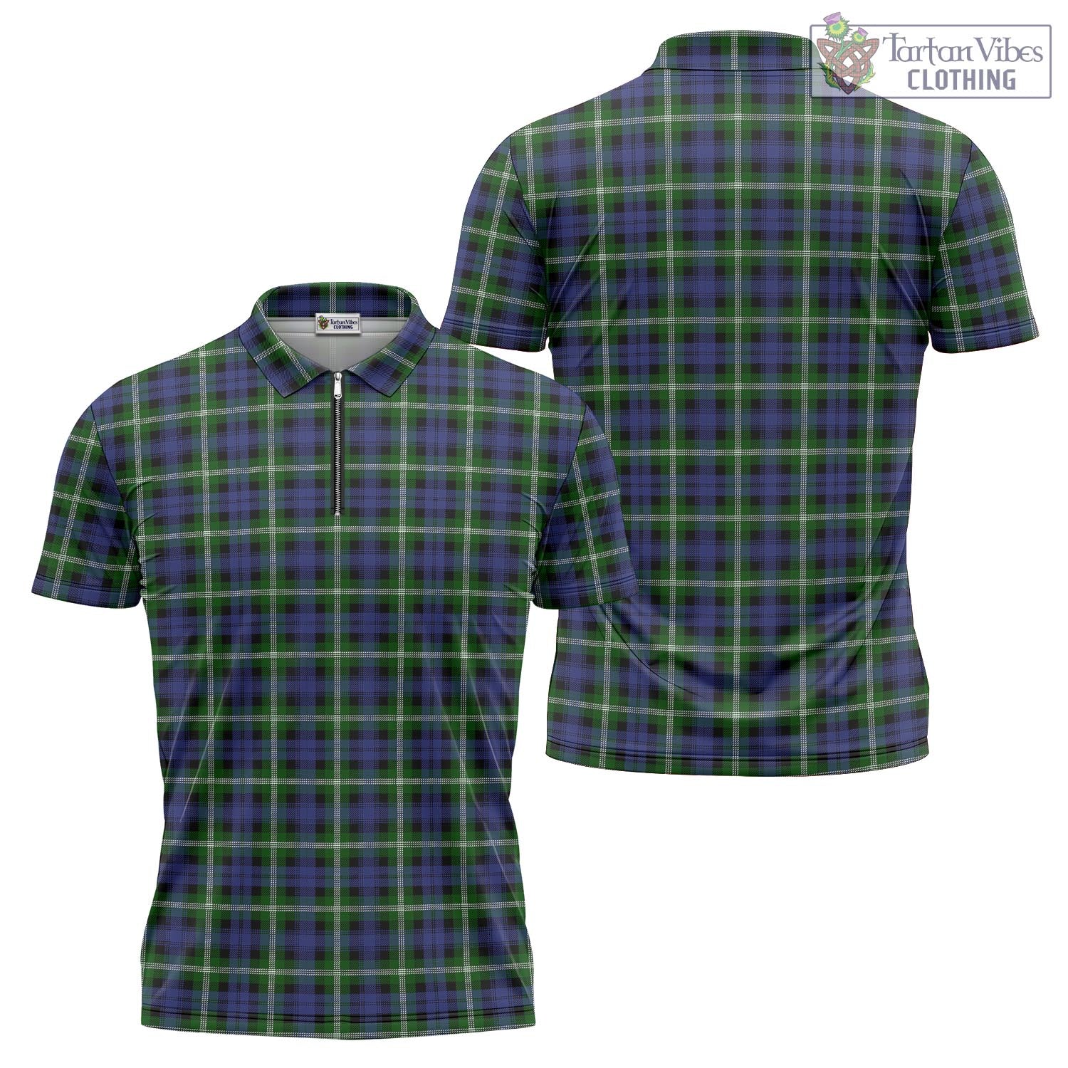 Baillie (Bailey) Tartan Zipper Polo Shirt Unisex - Tartan Vibes Clothing