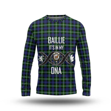 Baillie (Bailey) Tartan Long Sleeve T-Shirt with Family Crest DNA In Me Style Unisex - Tartan Vibes Clothing