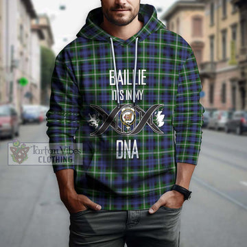 Baillie (Bailey) Tartan Hoodie with Family Crest DNA In Me Style Pullover Hoodie - Tartan Vibes Clothing