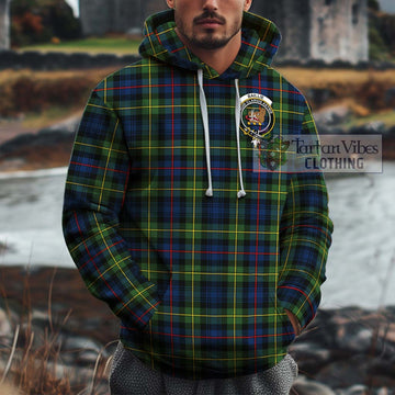 Baillie (Bailey) Tartan Cotton Hoodie with Family Crest Zip Hoodie - Tartan Vibes Clothing