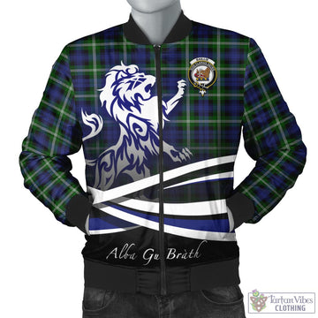 Baillie (Bailey) Tartan Bomber Jacket with Alba Gu Brath Regal Lion Emblem Unisex - Tartan Vibes Clothing