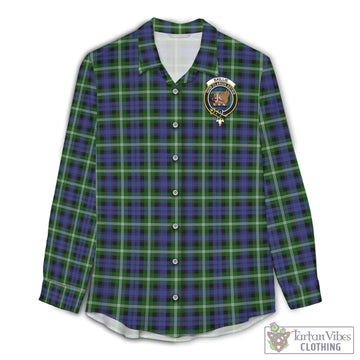 Baillie (Bailey) Tartan Women's Casual Shirt with Family Crest Female - Tartan Vibes Clothing