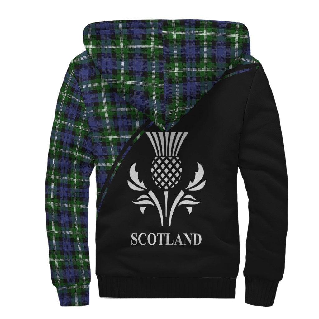 Baillie Modern Tartan Sherpa Hoodie with Family Crest Curve Style - Tartanvibesclothing