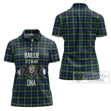 Baillie (Bailey) Tartan Women's Polo Shirt with Family Crest DNA In Me Style - Tartan Vibes Clothing