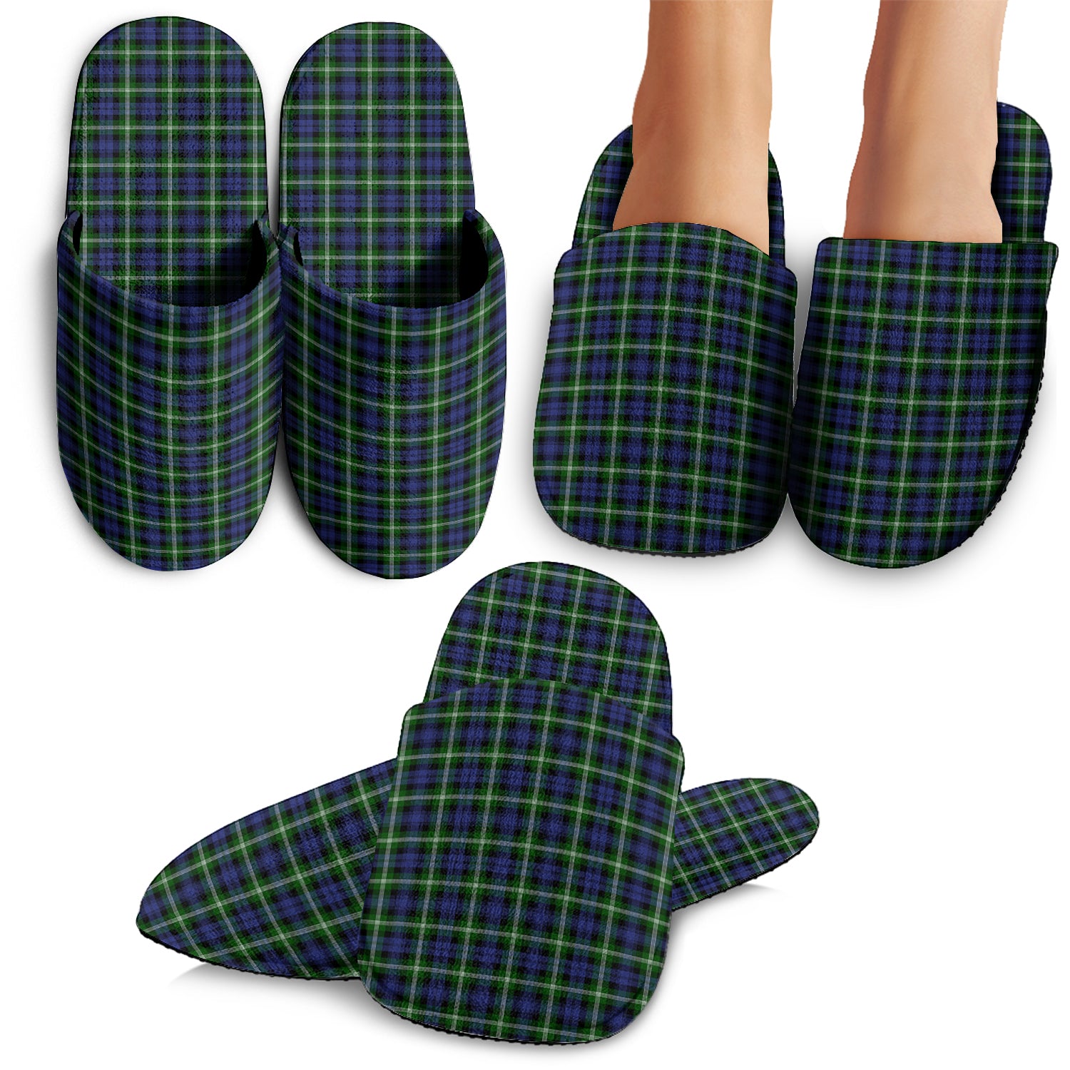 Baillie Modern Tartan Home Slippers - Tartanvibesclothing