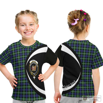 Baillie (Bailey) Tartan Kid T-Shirt with Family Crest Circle Style - Tartan Vibes Clothing
