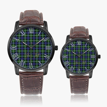 Baillie (Bailey) Tartan Personalized Your Text Leather Trap Quartz Watch - Tartan Vibes Clothing