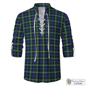 Baillie (Bailey) Tartan Men's Scottish Traditional Jacobite Ghillie Kilt Shirt