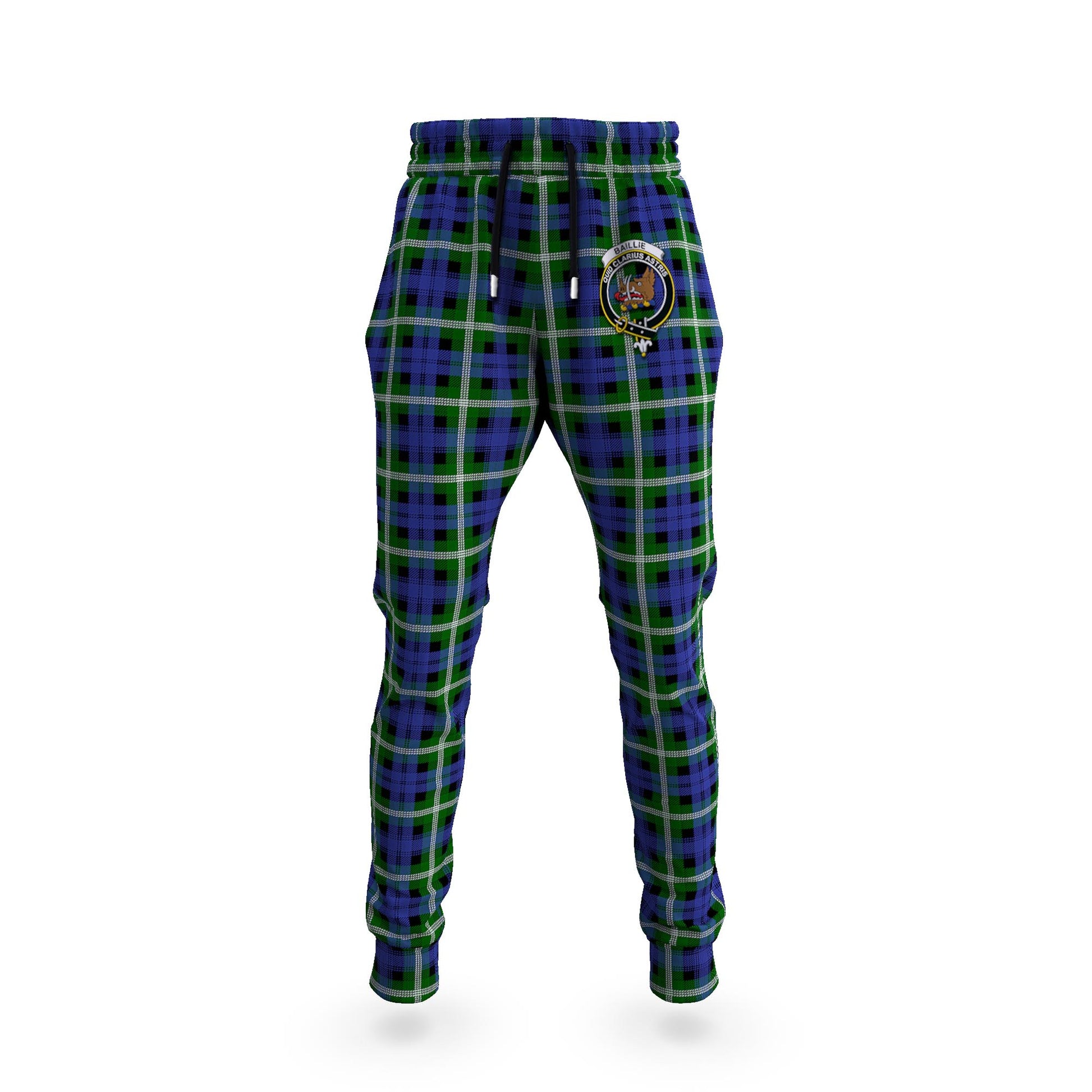 Baillie (Bailey) Tartan Joggers Pants with Family Crest 5XL - Tartan Vibes Clothing