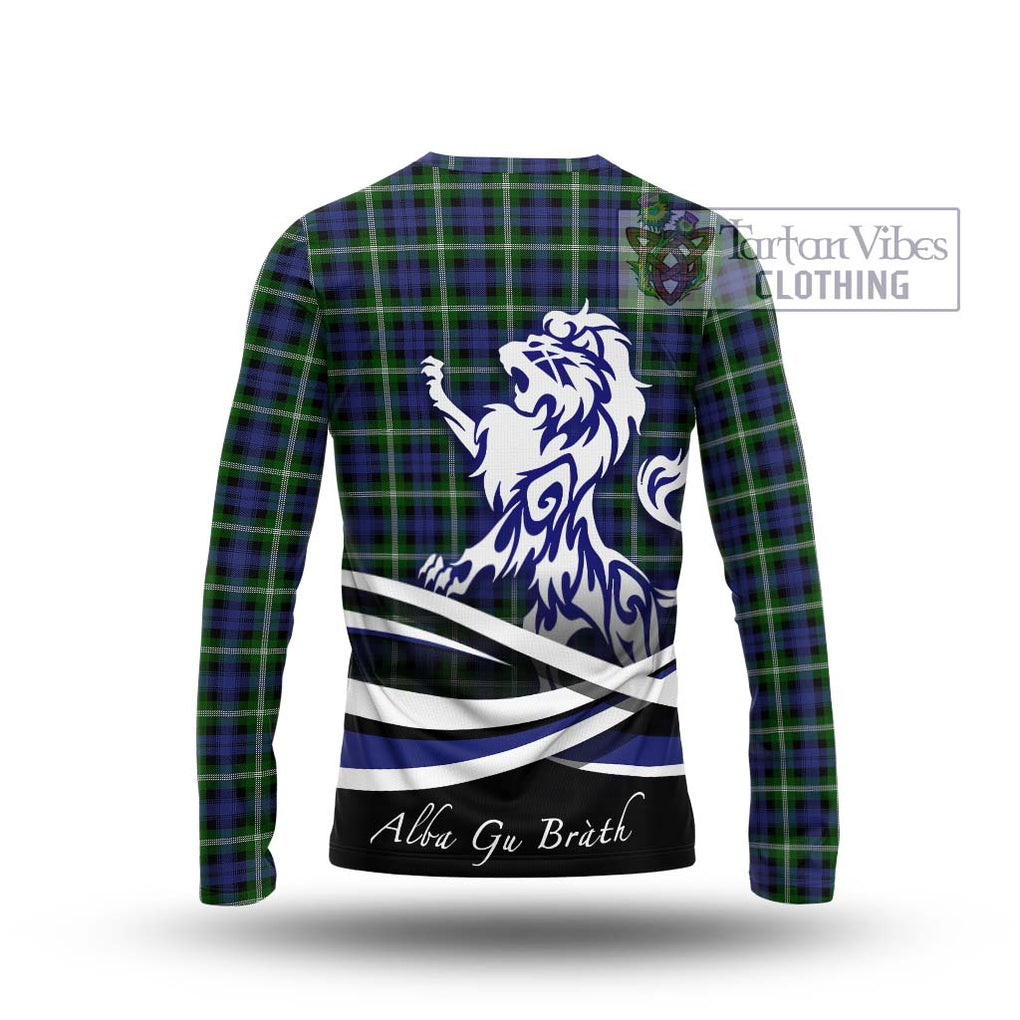 Baillie (Bailey) Tartan Long Sleeve T-Shirt with Alba Gu Brath Regal Lion Emblem - Tartan Vibes Clothing