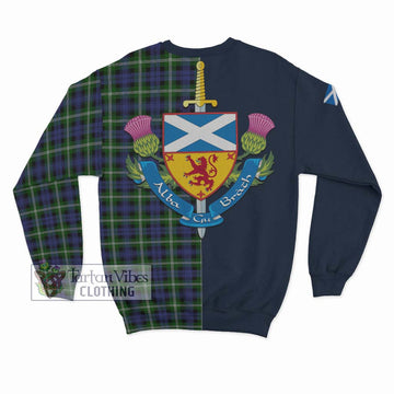 Baillie (Bailey) Tartan Sweatshirt Alba with Scottish Lion Royal Arm Half Style - Tartan Vibes Clothing