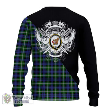 Baillie (Bailey) Tartan Ugly Sweater with Family Crest and Military Logo Style - Tartan Vibes Clothing