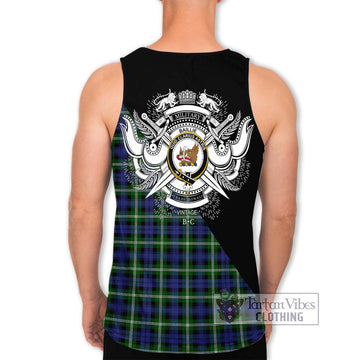 Baillie (Bailey) Tartan Men's Tank Top with Family Crest and Military Logo Style - Tartan Vibes Clothing