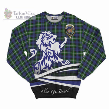 Baillie (Bailey) Tartan Sweatshirt with Alba Gu Brath Regal Lion Emblem - Tartan Vibes Clothing
